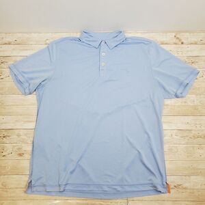 Tommy Bahama Men's Large Polo Supima Cotton Short Sleeve‎ Light Blue Shirt